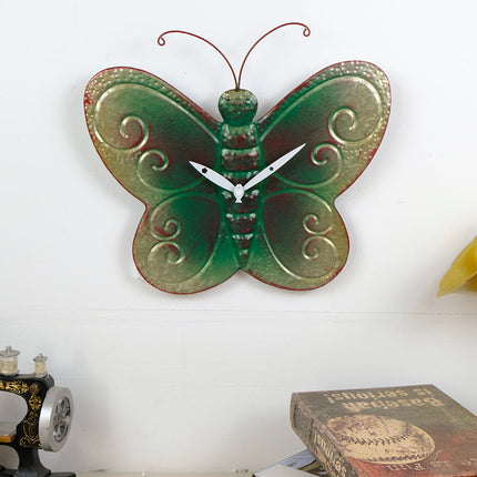 Väggklocka formad som ett lönnlöv