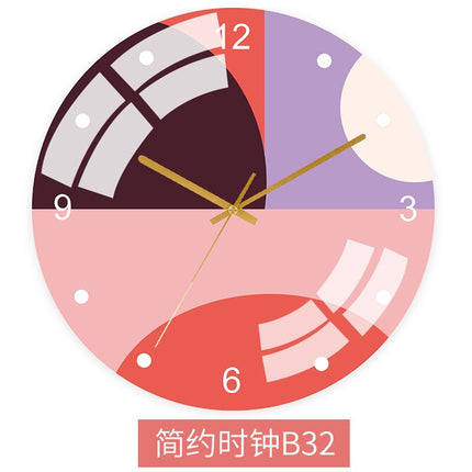 Abstrakt Väggklocka Skandinavisk Stil