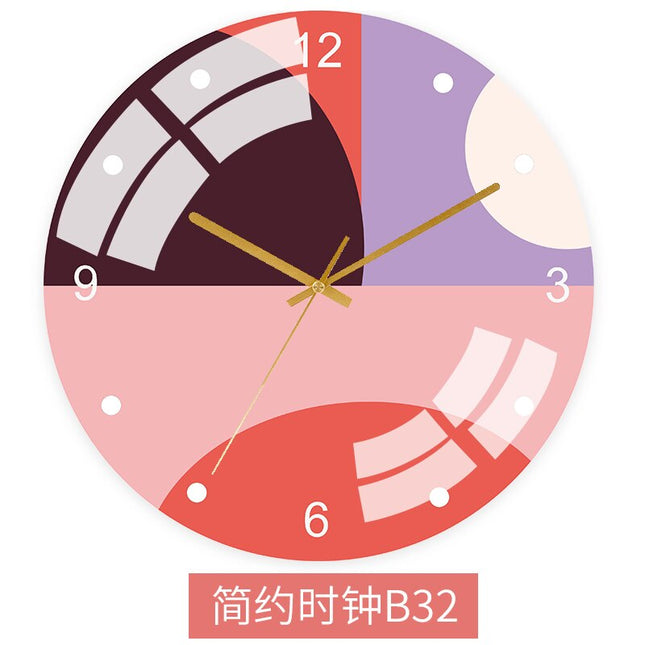 Abstrakt Väggklocka Skandinavisk Stil