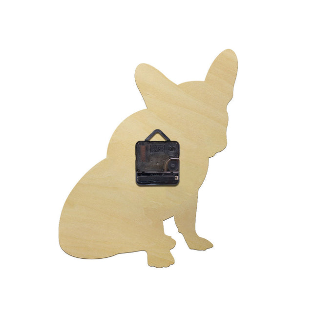 Väggklocka i trä hundsiluett design