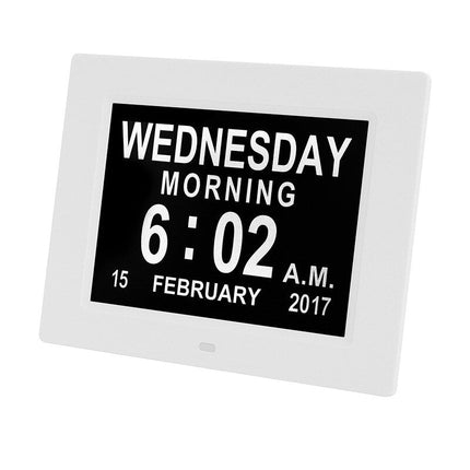 Stor digital klocka med veckodag