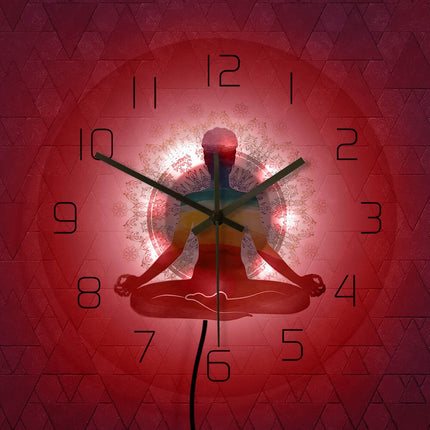 LED väggklocka för yoga och meditation