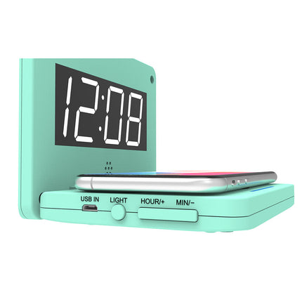 Digital väckarklocka med trådlös laddare