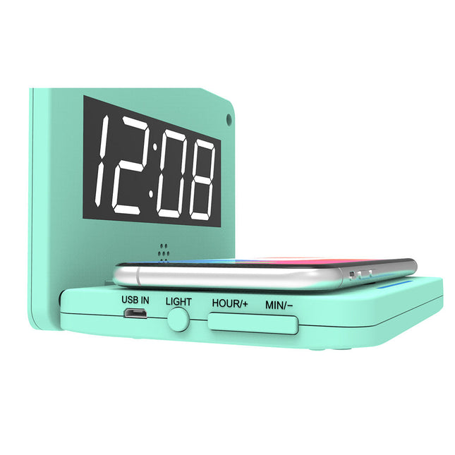 Digital väckarklocka med trådlös laddare