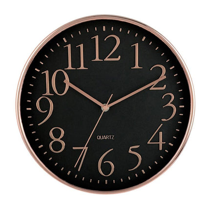 Väggklocka marmor med roséguld ram