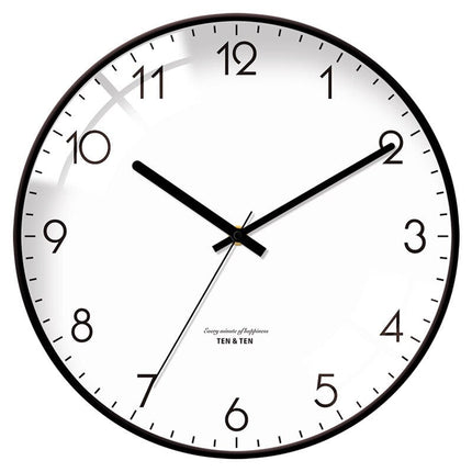 Modern Väggklocka Tvåfärgad Trä Design