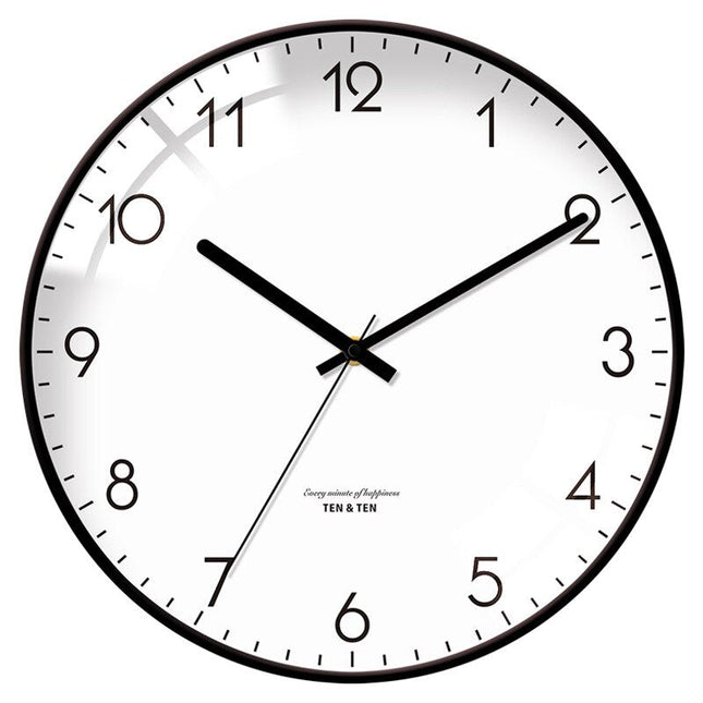 Modern Väggklocka Tvåfärgad Trä Design