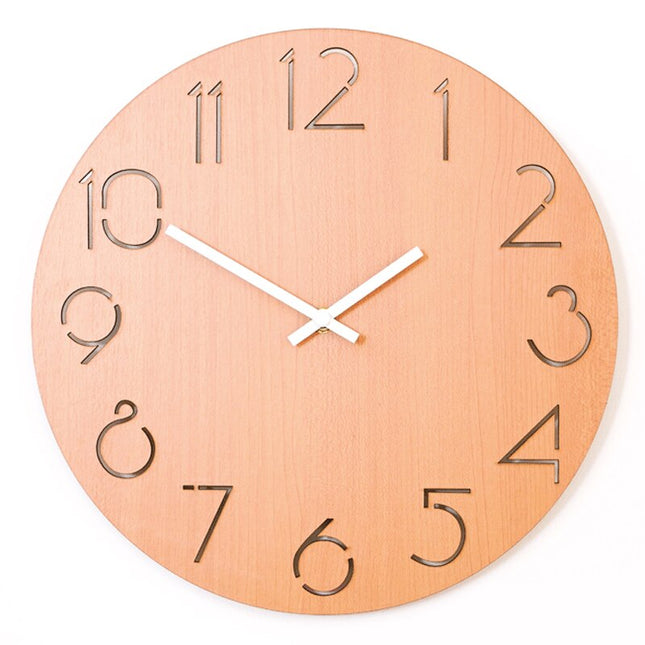 Svart modern väggklocka i trä