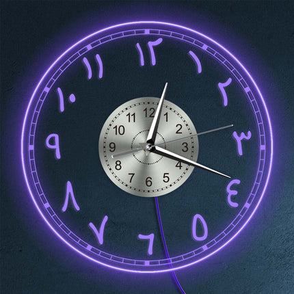 LED-väggklocka med arabiska siffror