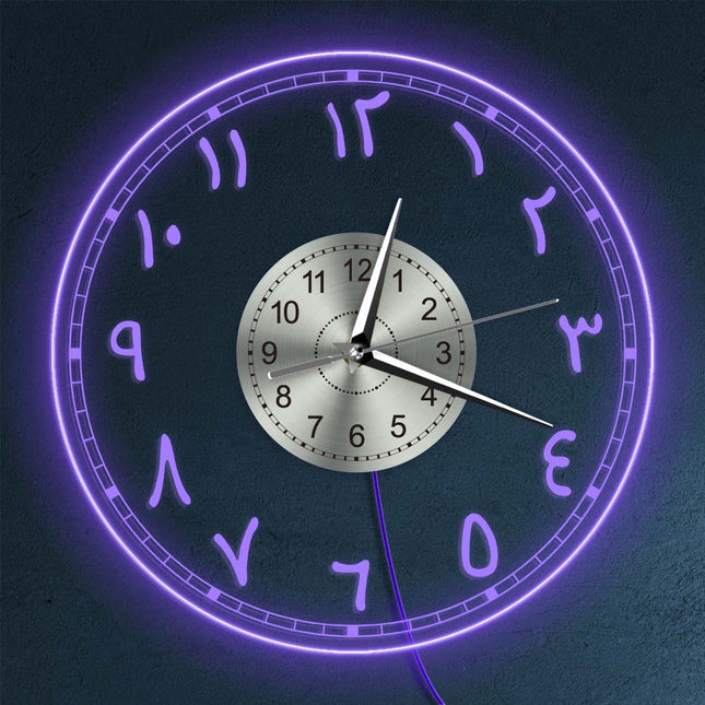LED-väggklocka med arabiska siffror