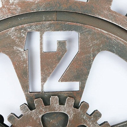 Stor väggklocka formad som kugghjul