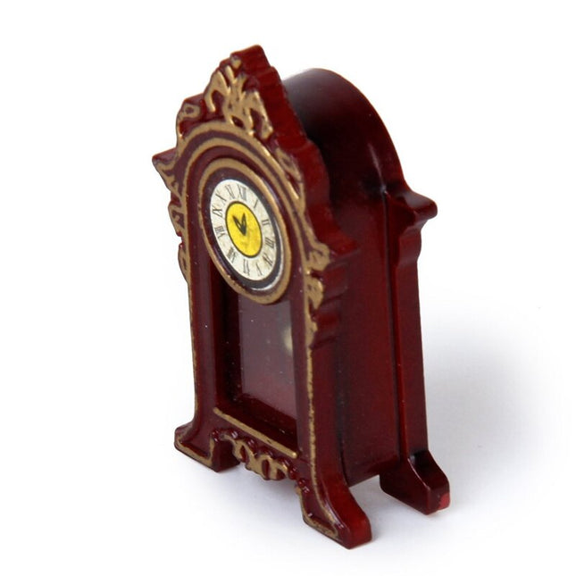 Antik miniatyr bordsklocka med pendel