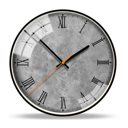 Modern väggklocka med betongutseende