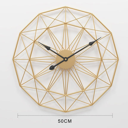 Stor Geometrisk Väggklocka i Metall