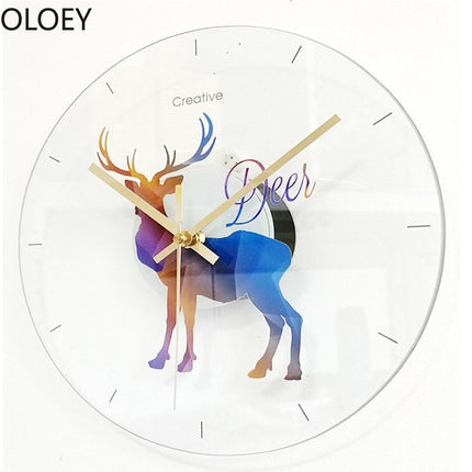 Rolig väggklocka för barnrum räv