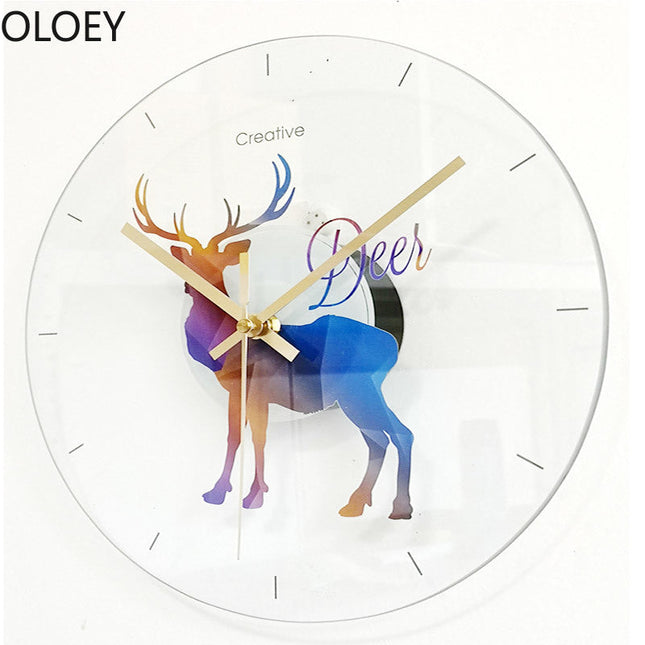 Rolig väggklocka för barnrum räv