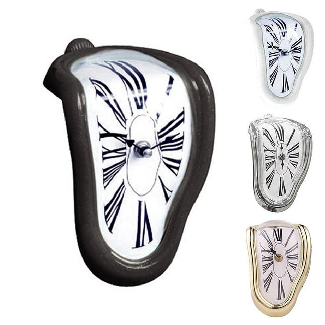 Smältande klocka design för hylla