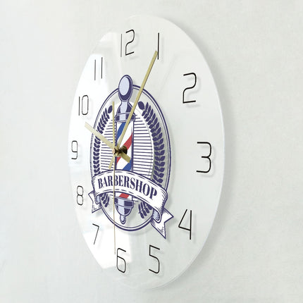 LED väggklocka för frisörsalong barberare