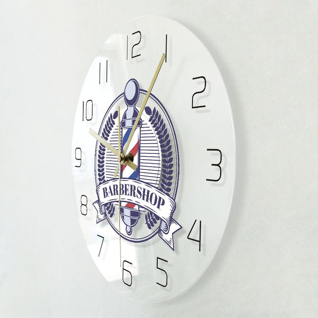 LED väggklocka för frisörsalong barberare