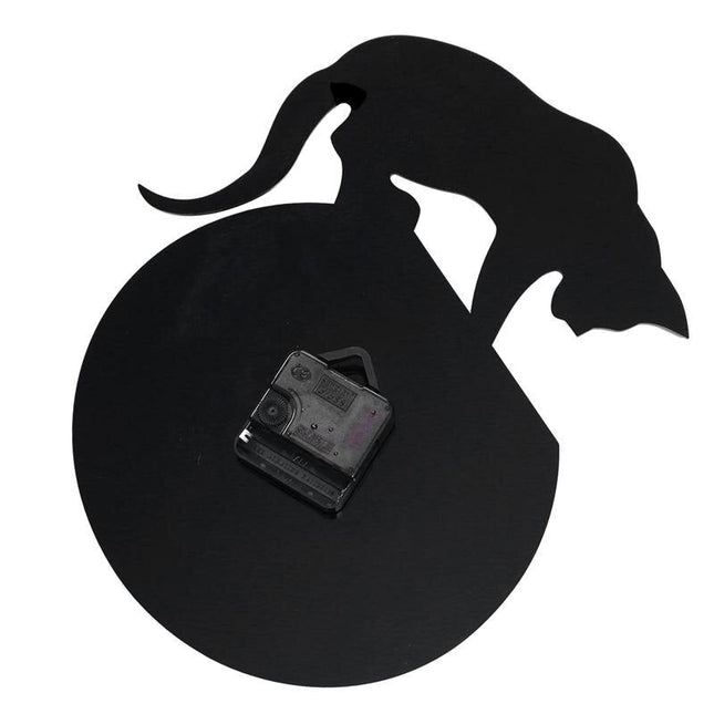 Väggklocka med katt och kaffe-tema