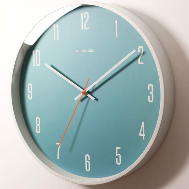 Modern Skandinavisk Väggklocka Ljusblå Färg