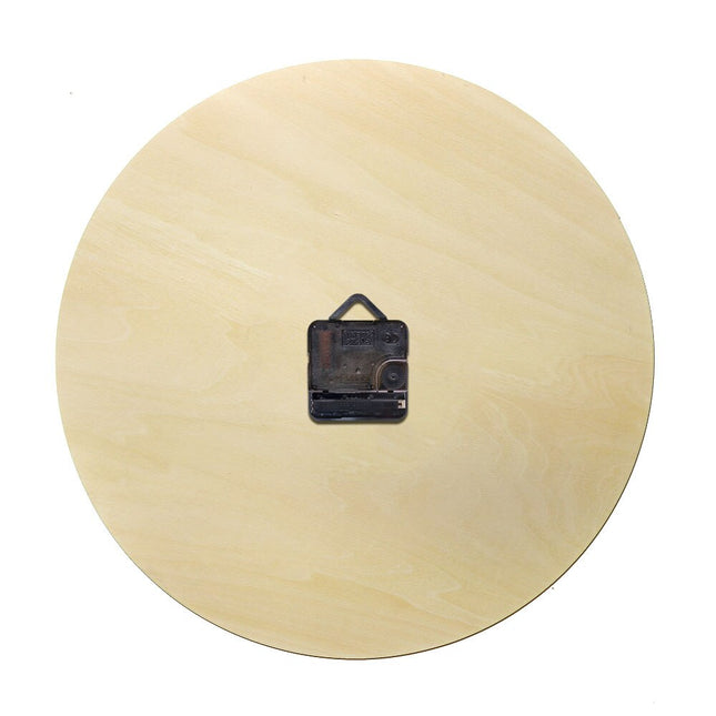 Väggklocka i trä med yogapositioner