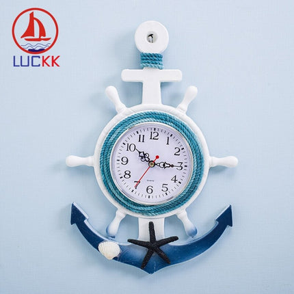 Väggklocka med nautisk ankar design