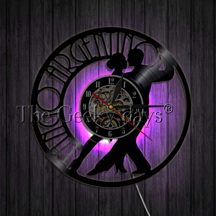 Vinylklocka med tango dansmotiv