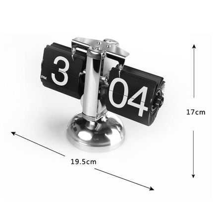 Svart och vit retro flip-klocka