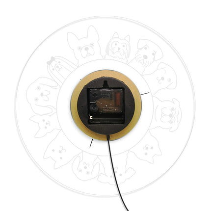 LED-väggklocka med olika hundraser