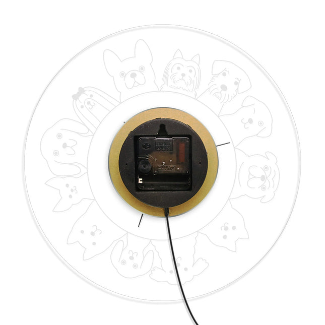 LED-väggklocka med olika hundraser