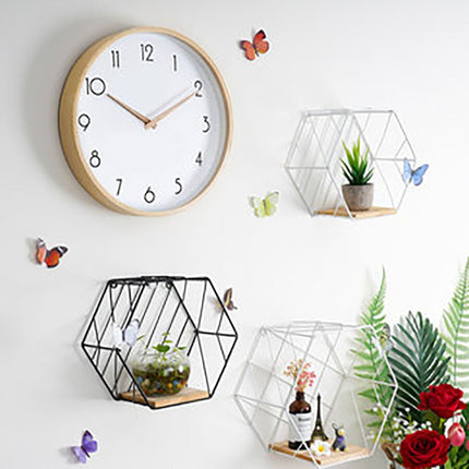 Rund Väggklocka i Ljust Trä