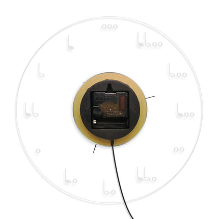 Lysande väggklocka med musiktema och noter