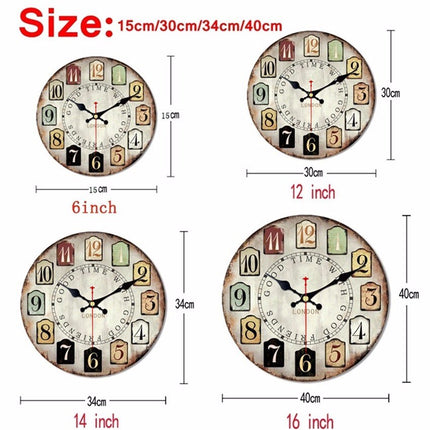 Vintage väggklocka med rosa rosor