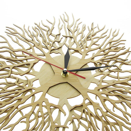 Unik väggklocka träd design i trä