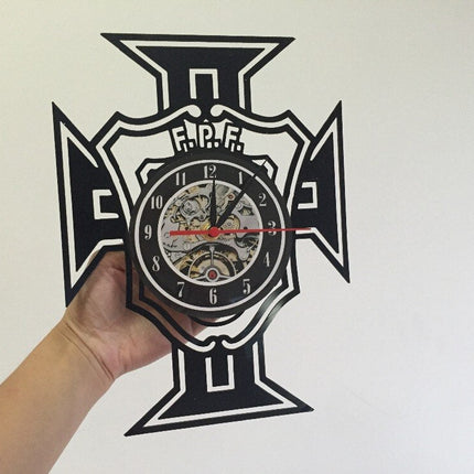 Portugal fotboll tema vinyl väggklocka