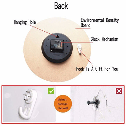 Rosa väggklocka i trä för flickrum