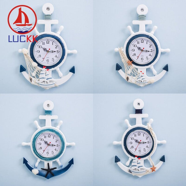 Väggklocka med nautisk ankar design