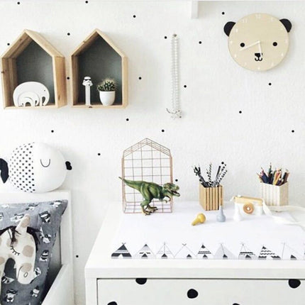 Väggklocka för barnrum motiv fågel