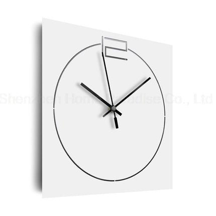 Modern fyrkantig väggklocka minimalistisk design