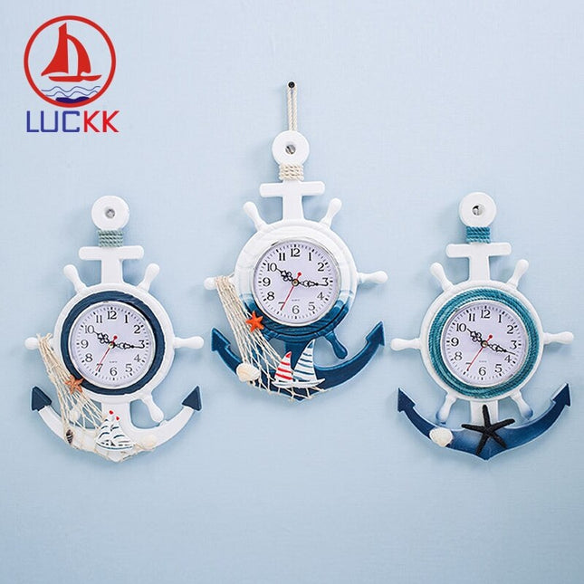 Väggklocka med nautisk ankar design