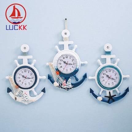Väggklocka med nautisk ankar design
