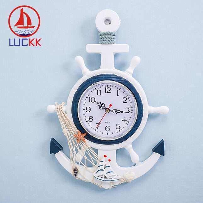 Väggklocka med nautisk ankar design