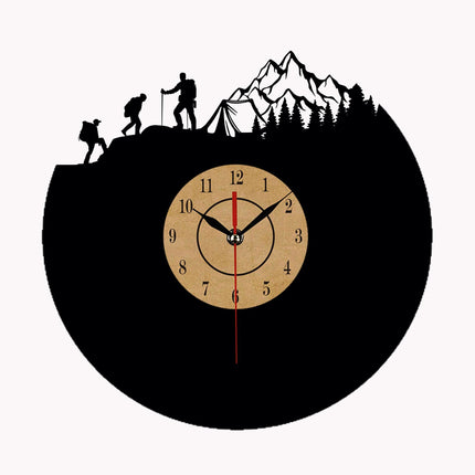 Vinyl väggklocka med klättring motiv