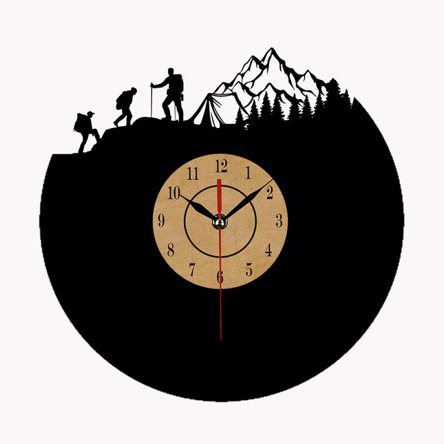 Vinyl väggklocka med klättring motiv