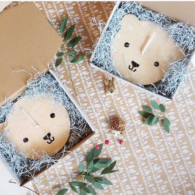 Väggklocka för barnrum motiv fågel