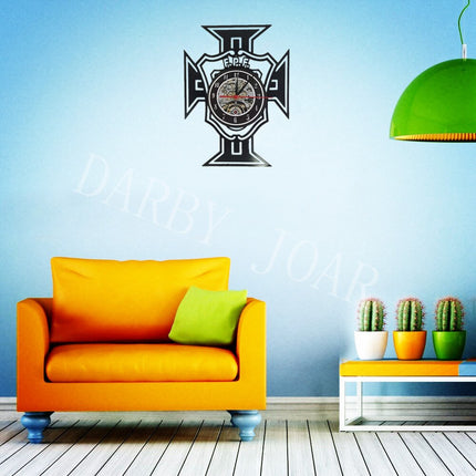 Portugal fotboll tema vinyl väggklocka