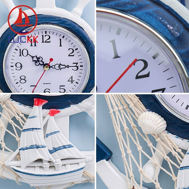 Väggklocka med nautisk ankar design