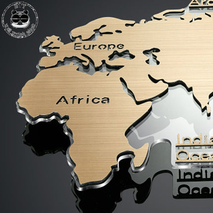 Stor väggklocka världskarta för kök