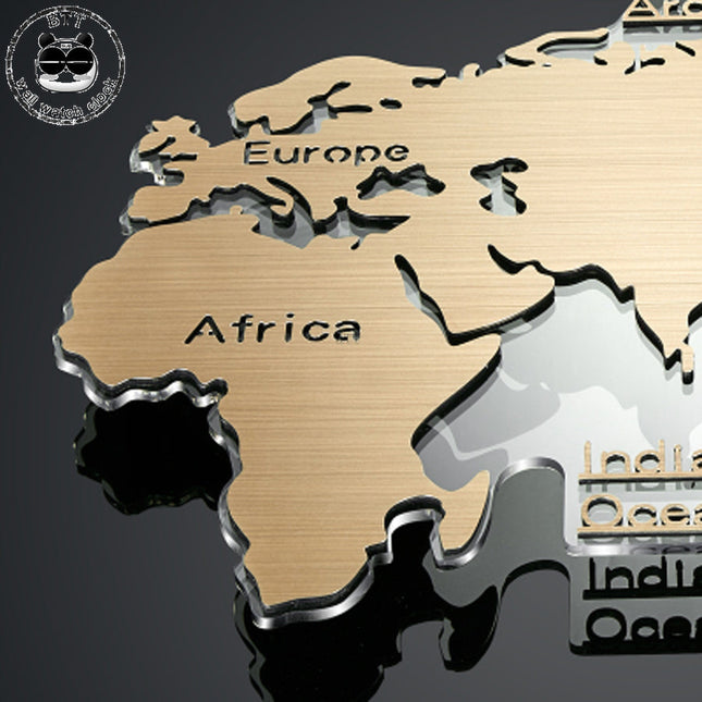 Stor väggklocka världskarta för kök